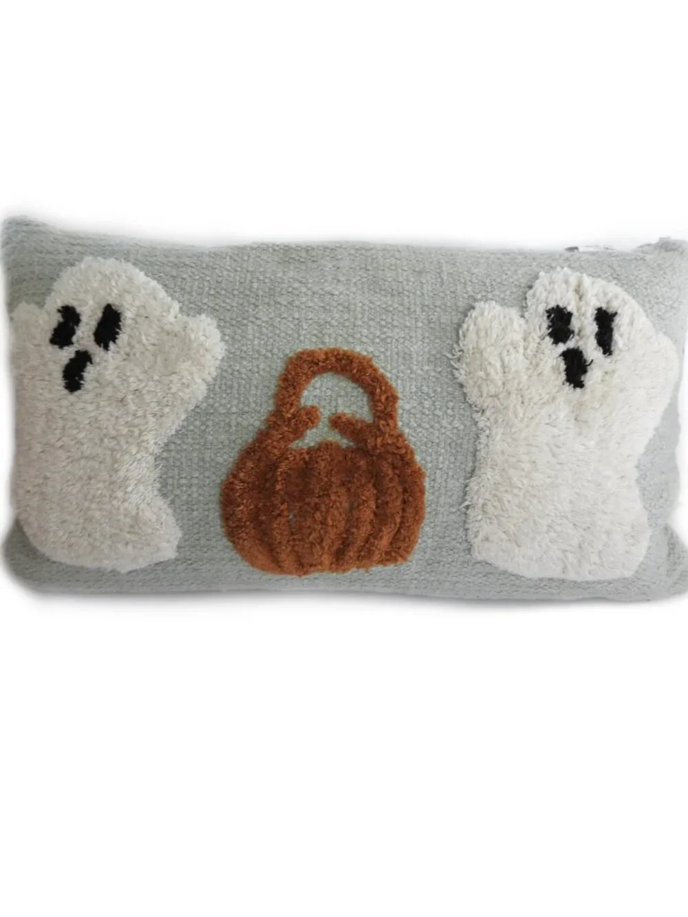 Indigo Homes Halloween Ghost & Pumpkin Tufted Pillow 12